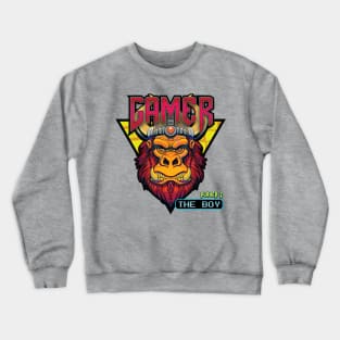 Gamer Player 2 Select Viking Gorilla Warrior Crewneck Sweatshirt